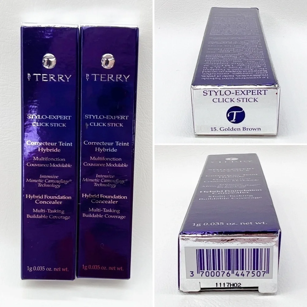 by Terry Concealer Golden Brown 15 Stylo-Expert Two (2) Click Sticks Hybrid New